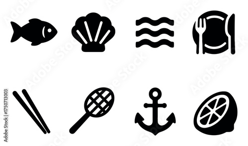 Seafood Icon Grid