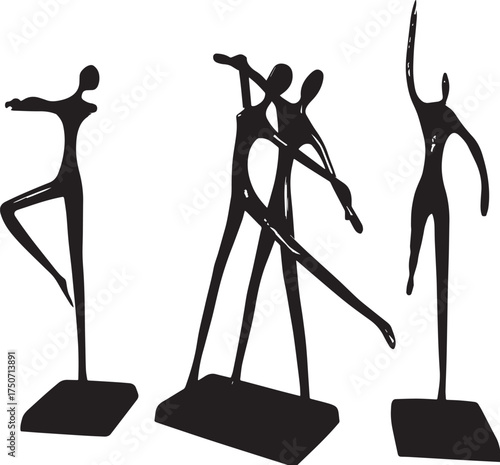 silhouette of a woman exercising