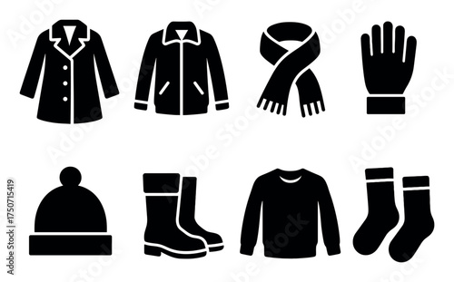 Warm Clothing Icons