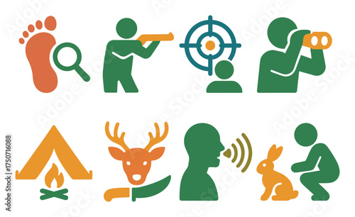 Colorful Hunting Icons