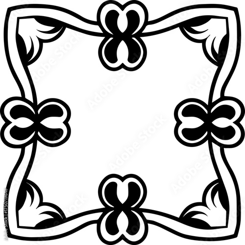 SVG vector illustration of a beautiful decorative frame.Ornate Vintage Frame Design with Intricate Detail