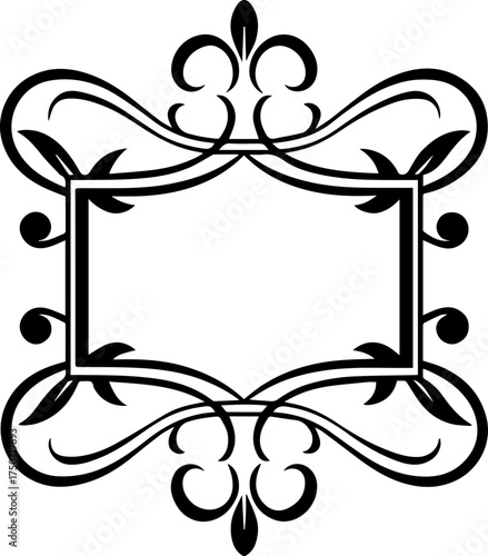 SVG vector illustration of a beautiful decorative frame.Decorative Floral Frame Design for Text Display