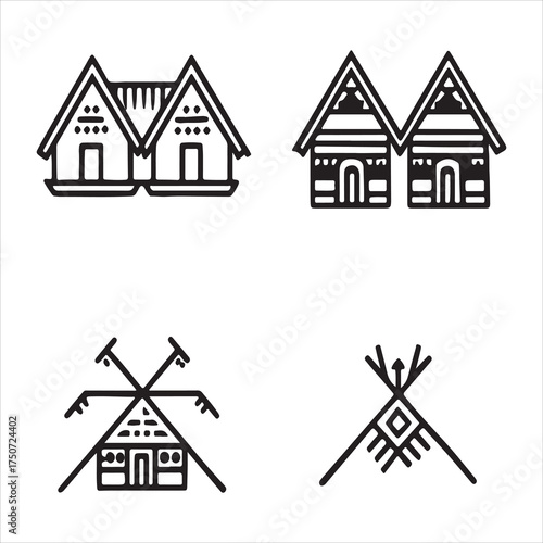 A Rustic Earthen Tribal House Structure, Showcasing Indigenous Architecture and Traditional Village Life, Symbolizing Community Heritage and Sustainable Cultural Design.