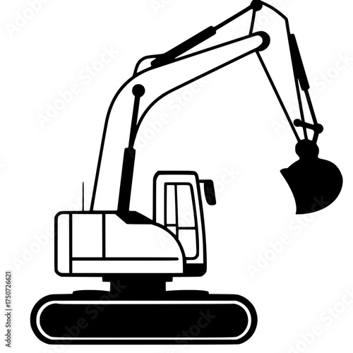 excavator vector illustration