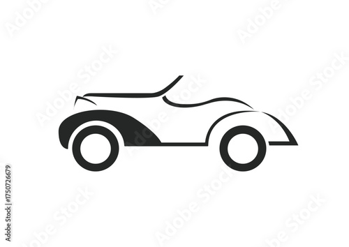 logo de voiture noir vintage classique