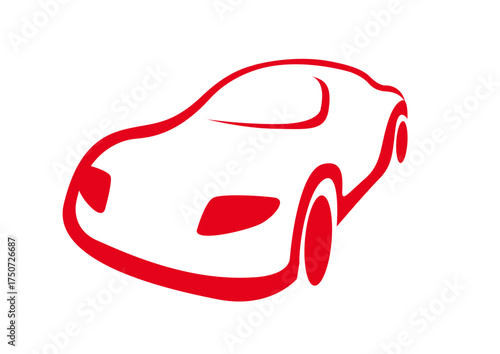 logo de voiture rouge moderne