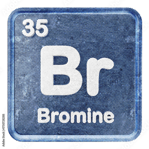 Φωτογραφία 3d periodic table bromine halftone style