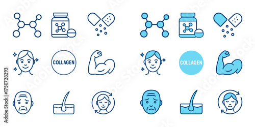 Collagen Supplement Benefits for Anti-Aging, Skin, and Hair Health icon
