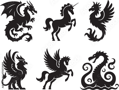 Mythical creatures collection for fantasy designs