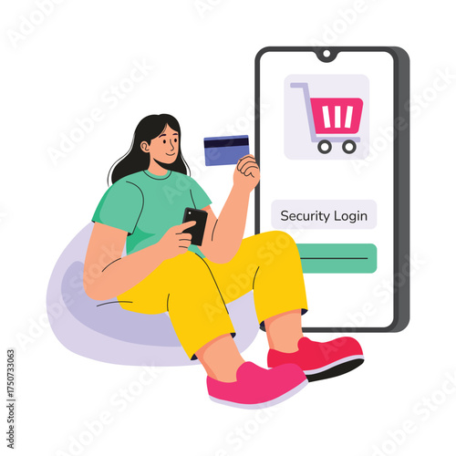 Linking card for secure digital payments illustration
