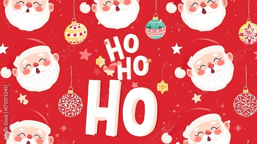 A cheerful Santa Claus seamless pattern for Christmas and winter holiday decoration, featuring a cartoon vector illustration of Santa with gifts and snow