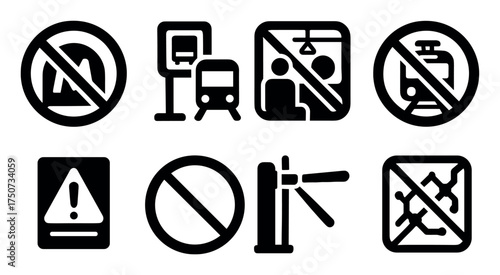 Transport Prohibition Icons