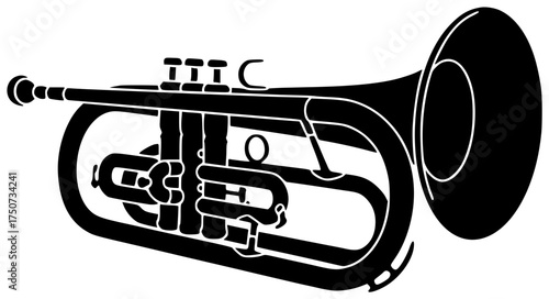 music illustration trumpet silhouette patriotic logo remember icon service outline honor soldier military tribute american ceremony veteran war parade shape with vector graphic background