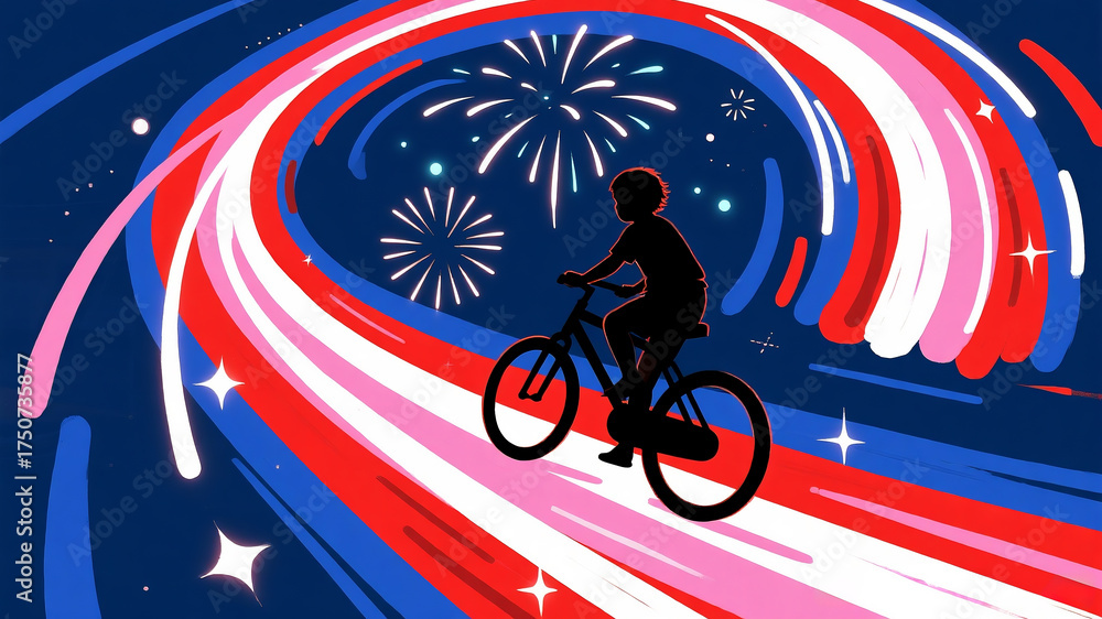 Fototapeta premium girl on bike