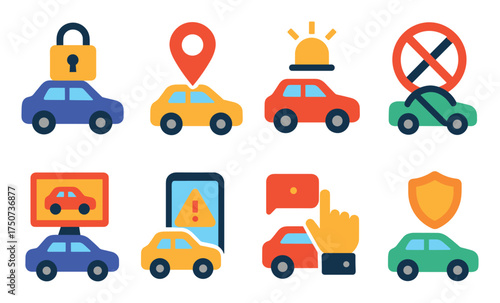 Car Anti-Theft Icons