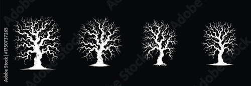 PrintSpooky Dead Tree Vector for Eerie Forest and Halloween Graphic Design