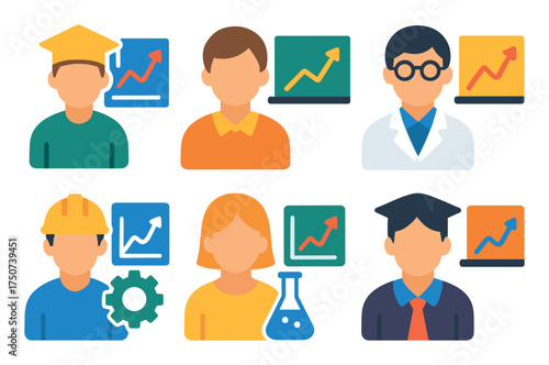 Colorful Profession Icons