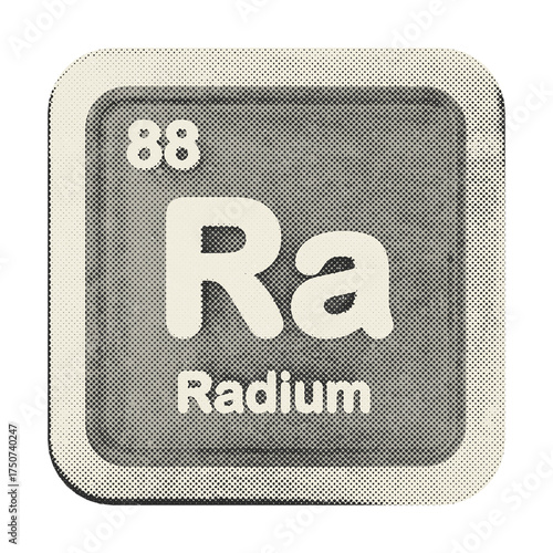 Konstfotografi 3d periodic table radium halftone style