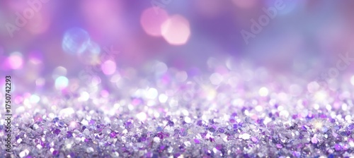 Shimmering purple and silver glitter background