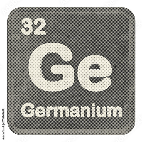 Картината върху платно 3d periodic table germanium halftone style
