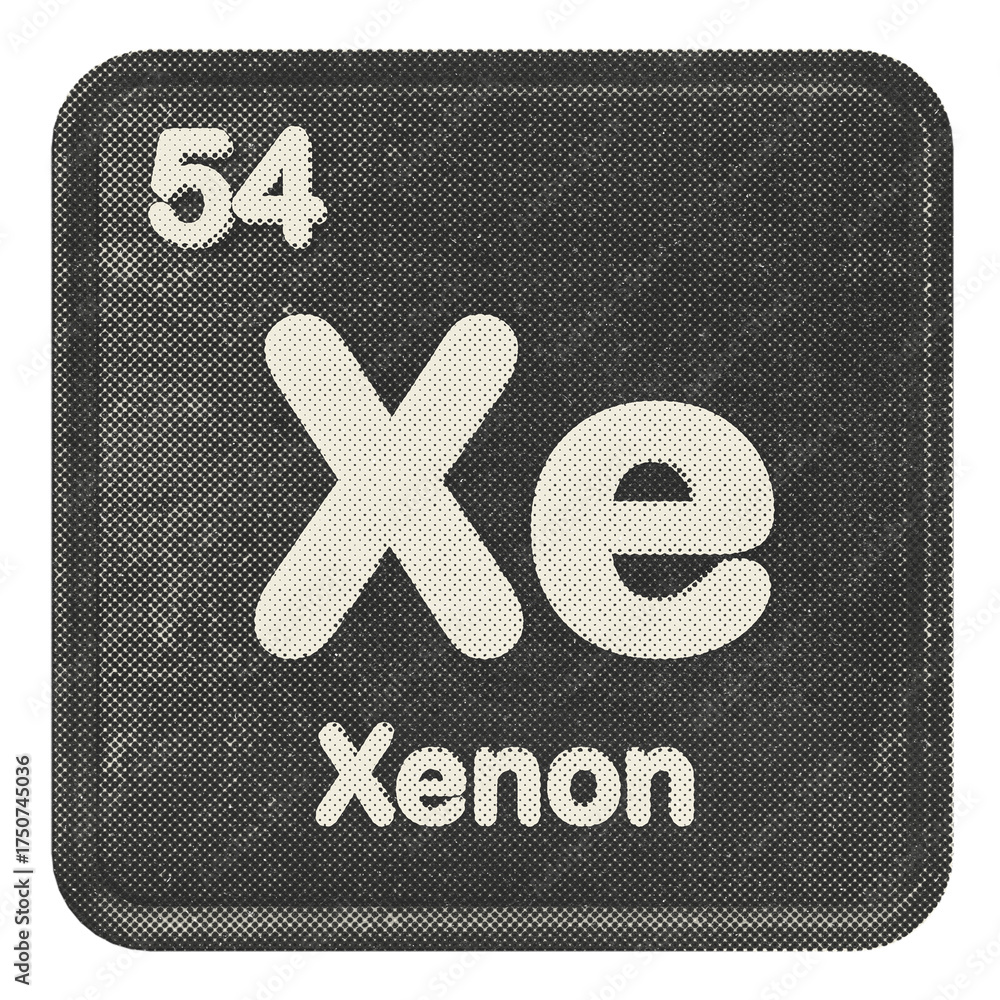 Φωτογραφία 3d periodic table xenon halftone style