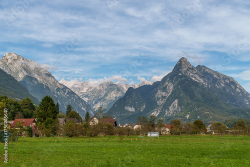 Wallpaper Mural The village of Bovec with the Julian Alps in background.  Torontodigital.ca