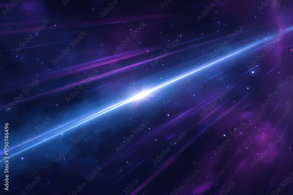 Naklejka premium Abstract cosmic rays streaking through nebulae