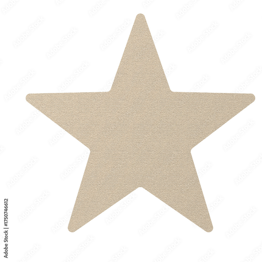 Obraz premium Burlap star isolated on transparent background