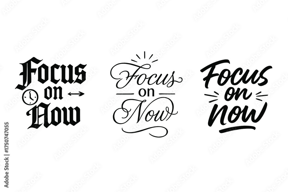 Naklejka premium Focus on Now. Cartoon realistic vector illustration, Character constructor style, isolated transparent