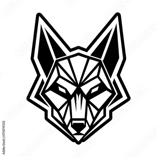 A wild canid mascot icon in glyph style