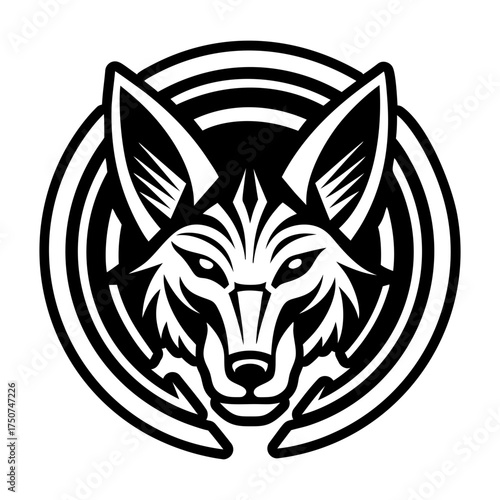 Filled style icon showing a jackal symbol