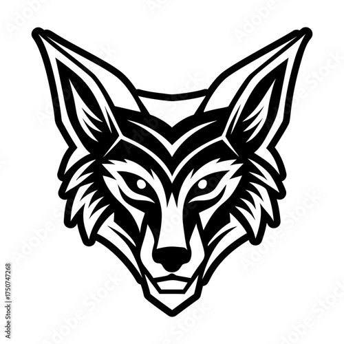 A glyph style icon showing a jackal mascot