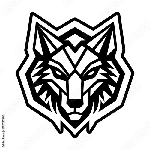 Wild jackal face icon in filled style
