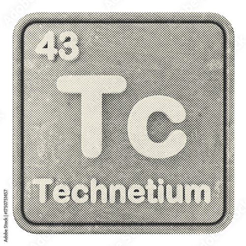 Photos 3d periodic table technetium halftone style