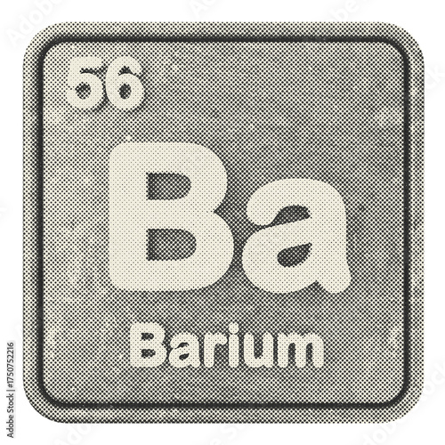 Fotografie 3d periodic table barium halftone style