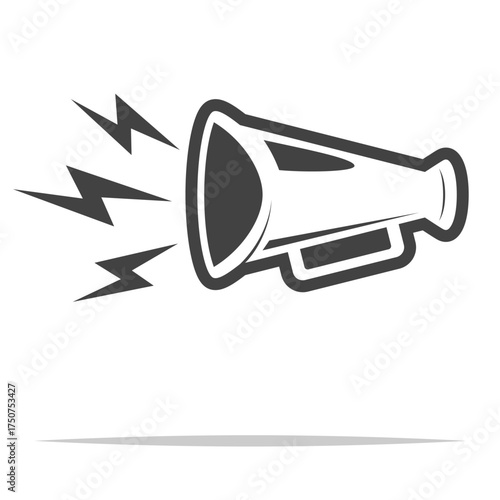 Loud cone megaphone outline icon transparent vector isolated