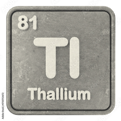 Tableau sur toile 3d periodic table thallium halftone style