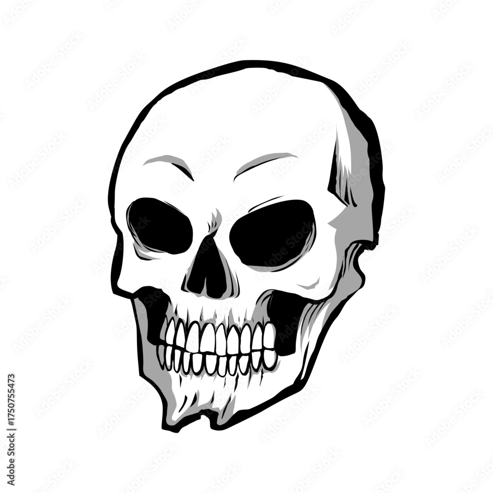 Fototapeta premium skull vector illustration, Halloween illustration