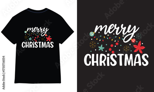 Merry christmas t shirt design.