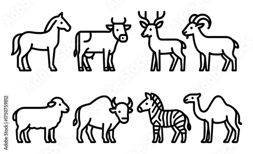 Hoofed Animal Icons
