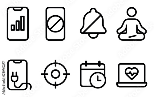 Digital Wellbeing Icons