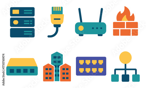 Colorful Network Icons