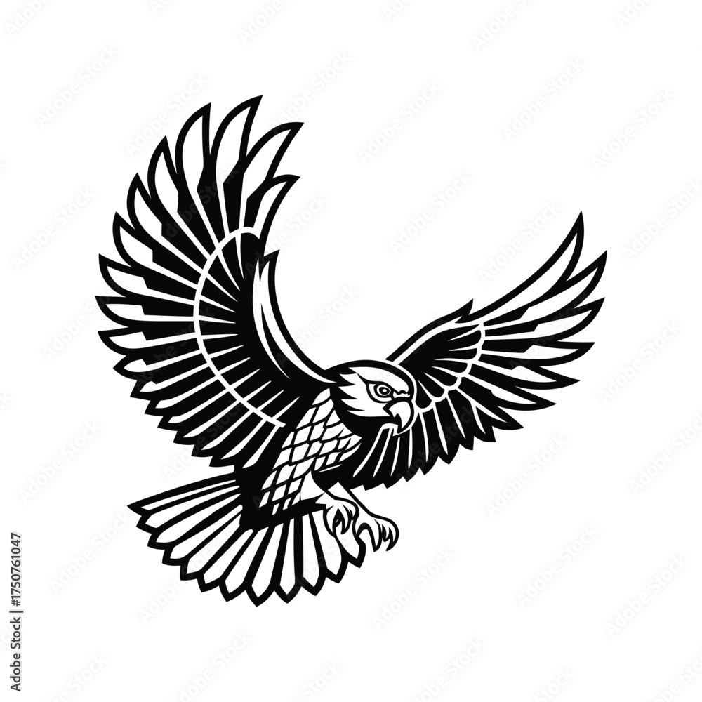 Obraz premium Elegant Owl Icon Design on White background.