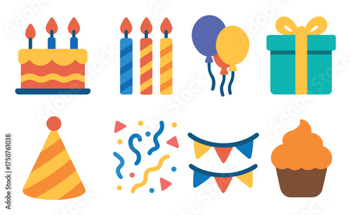 Birthday Icons Grid