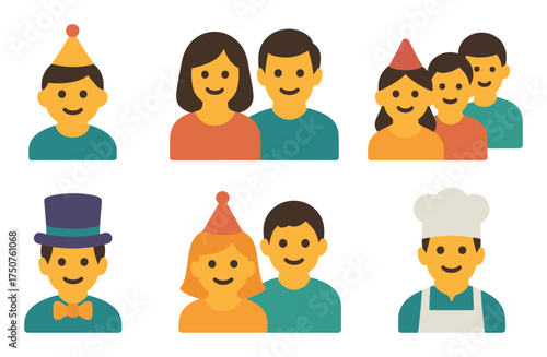 Colorful Birthday Icons