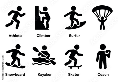 Extreme Sports Icon Set