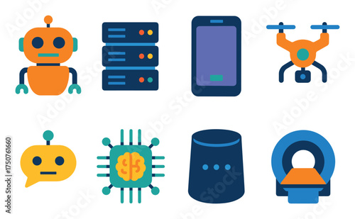 Colorful AI Icon Set