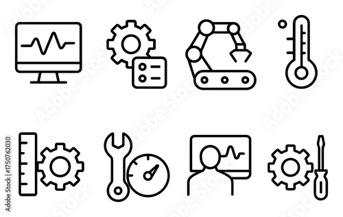 Minimalist Tech Process Icons
