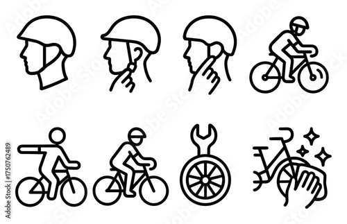 Cycling Safety Icons