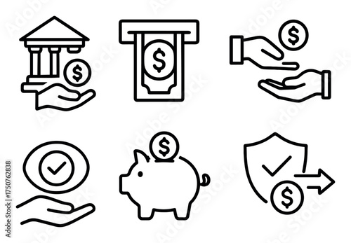 Banking Process Icons